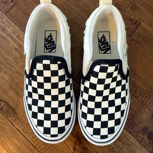 Vans Black and White Checkered Slip-On Sneakers
